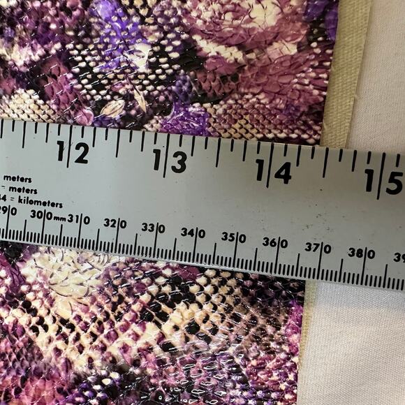 Asos Purple Snakeskin-Style Shorts Y2K-Inspired Side Zipper Size 8/Small - Picture 6 of 7